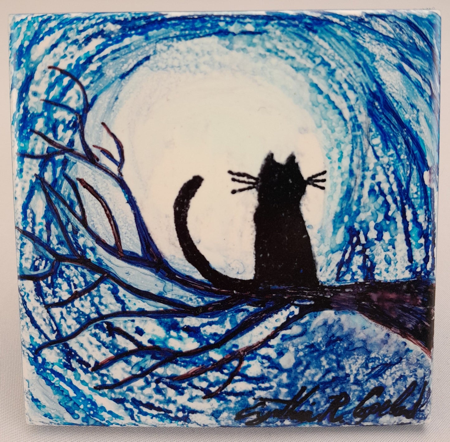 *sold* Cat In Moonlight