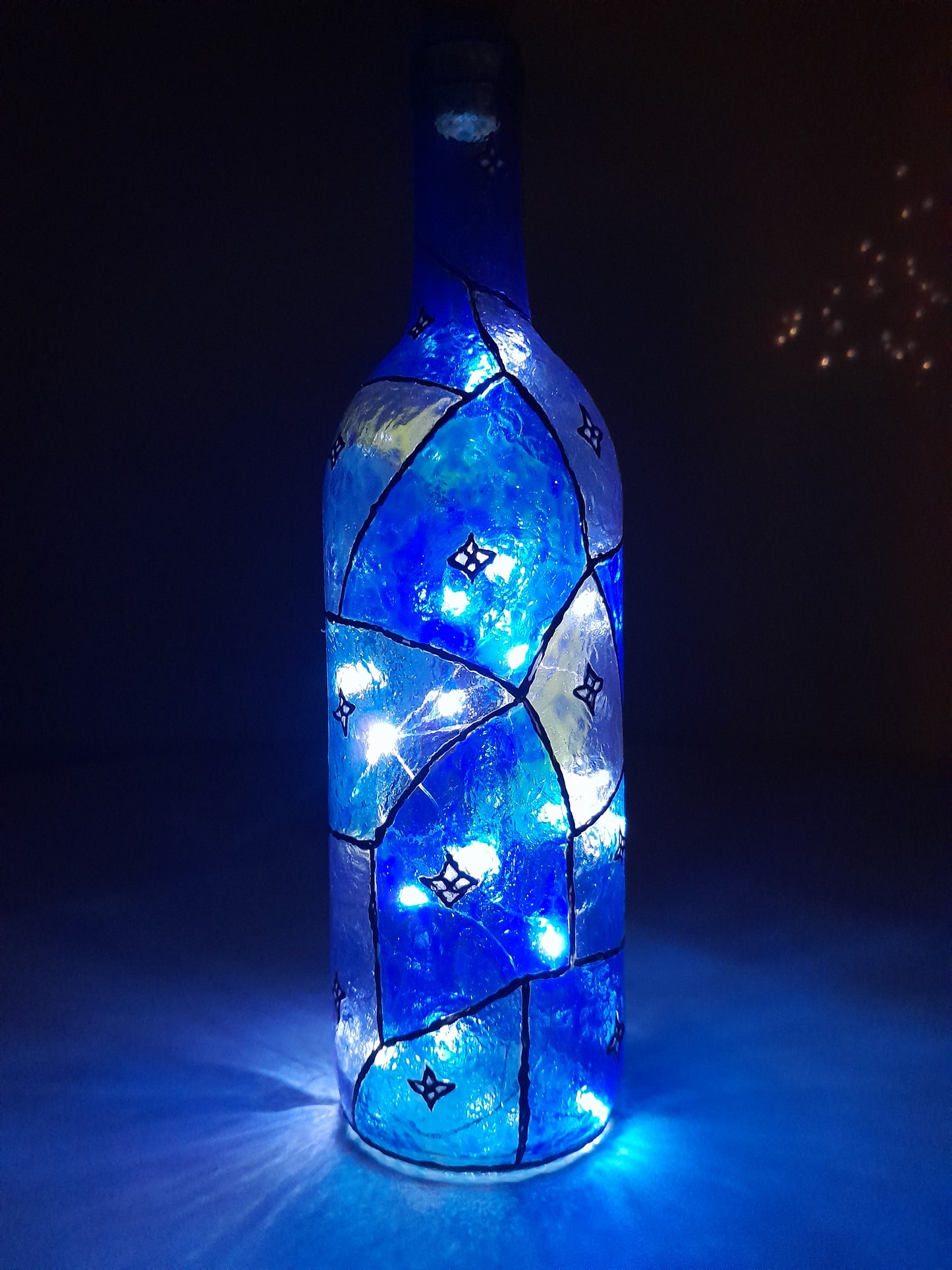 *sold* Cat On The Moon Wine Bottle