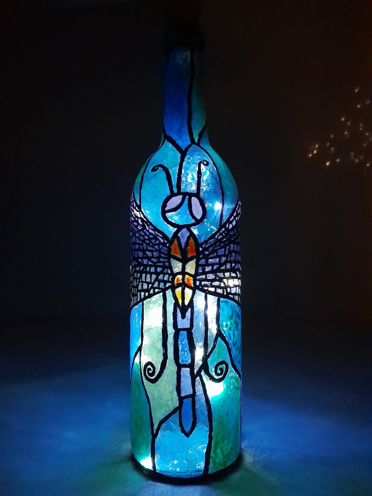 Dragonfly Wine Bottle