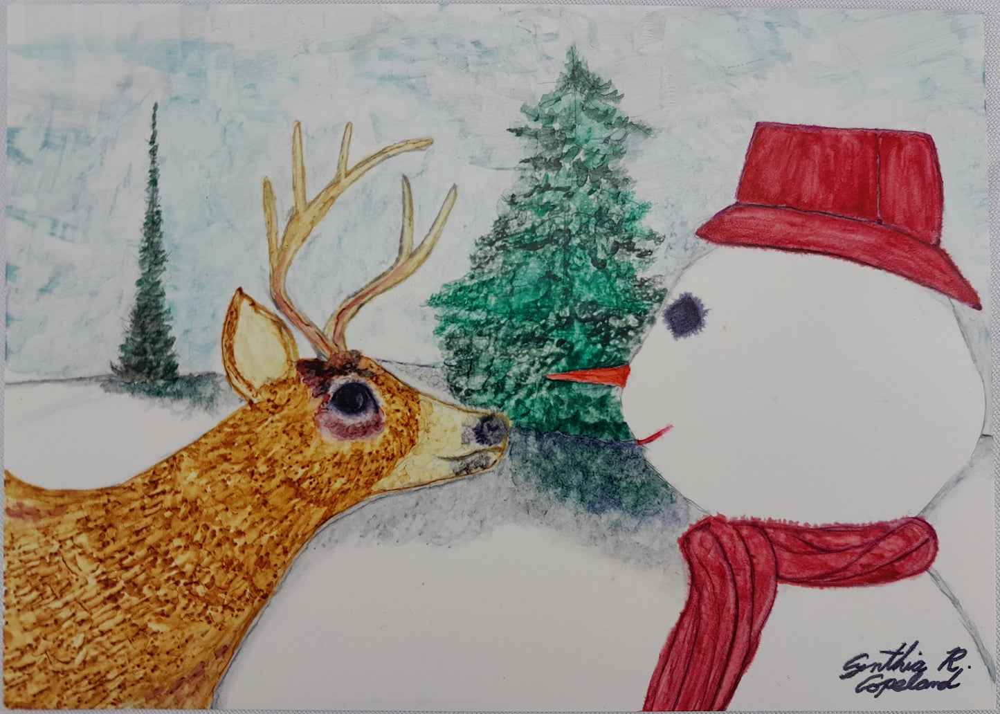 *sold* The Deer & The Snowman